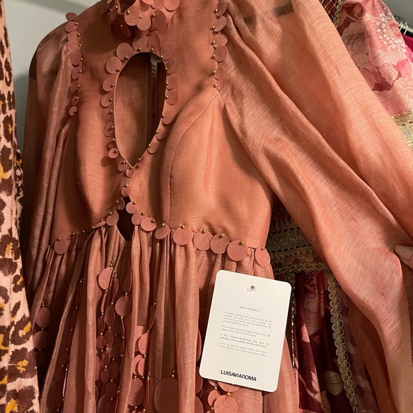 NWT ZIMMERMANN CONCERT DISC MINI DRESS Lipstick Pink Size 0 - Picture 9 of 16